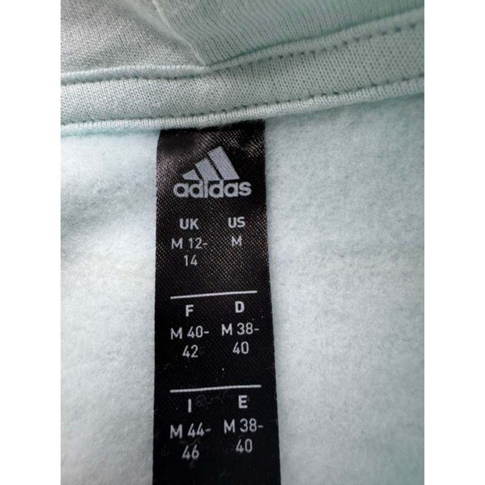 Adidas‎ Mint Green Purple Logo Pullover Hoodie Women's Medium M EUC - Picture 5 of 9
